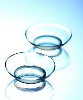 two clear contact lenses