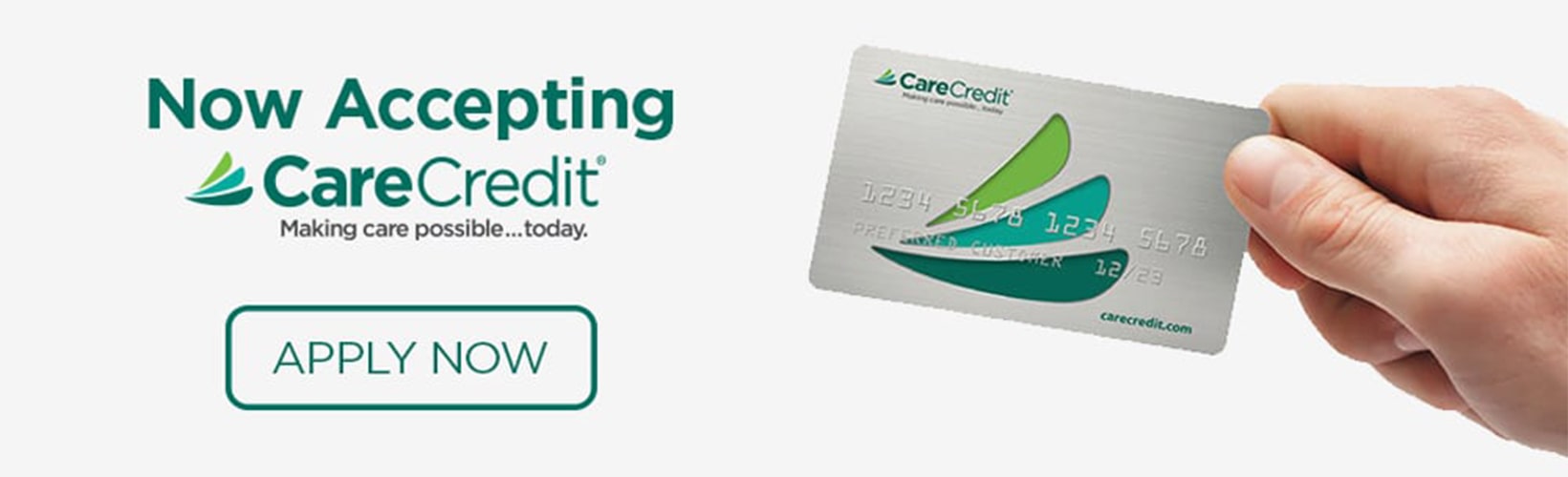 A close up of a CareCredit card