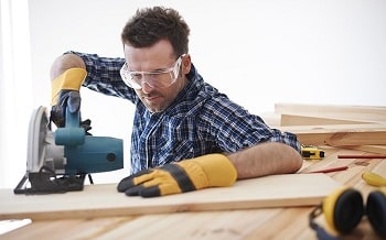 man doing carpentry work